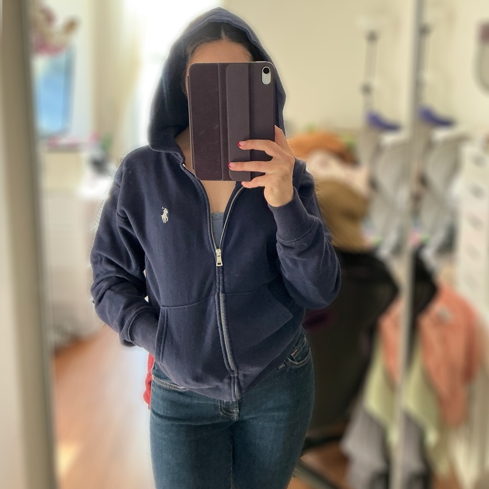 Polo Ralph Lauren Navy Zip-Up Hoodie